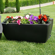 Planter DORADO - rectangular - 80 x 40 cm - Black